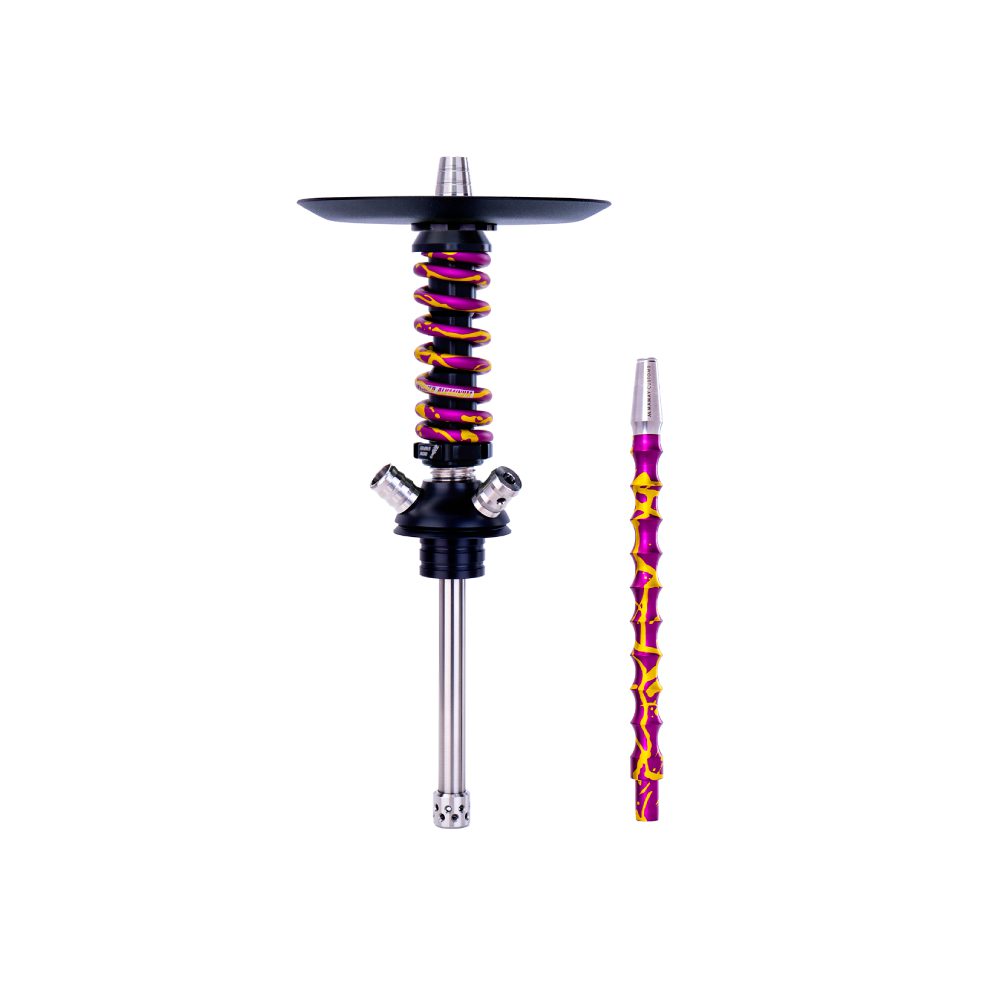 Кальян Mamay Customs Coilovers MICRO (черный-фиолетовый сплэш)