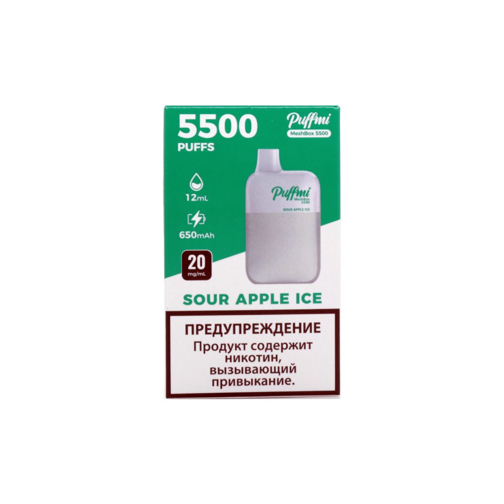 Puffmi MeshBox 5500 (sour apple ice) M