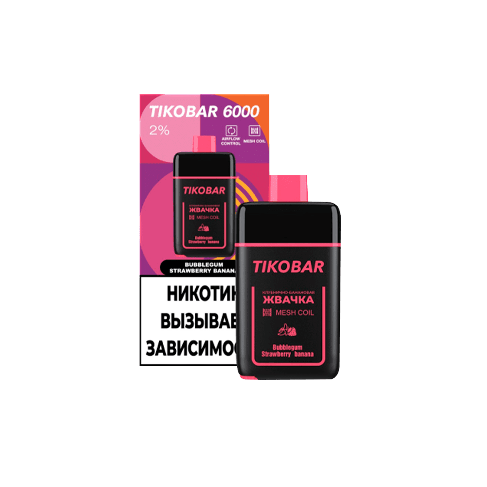 Tikobar 6000 (bubble gum/strawberry/banana) M