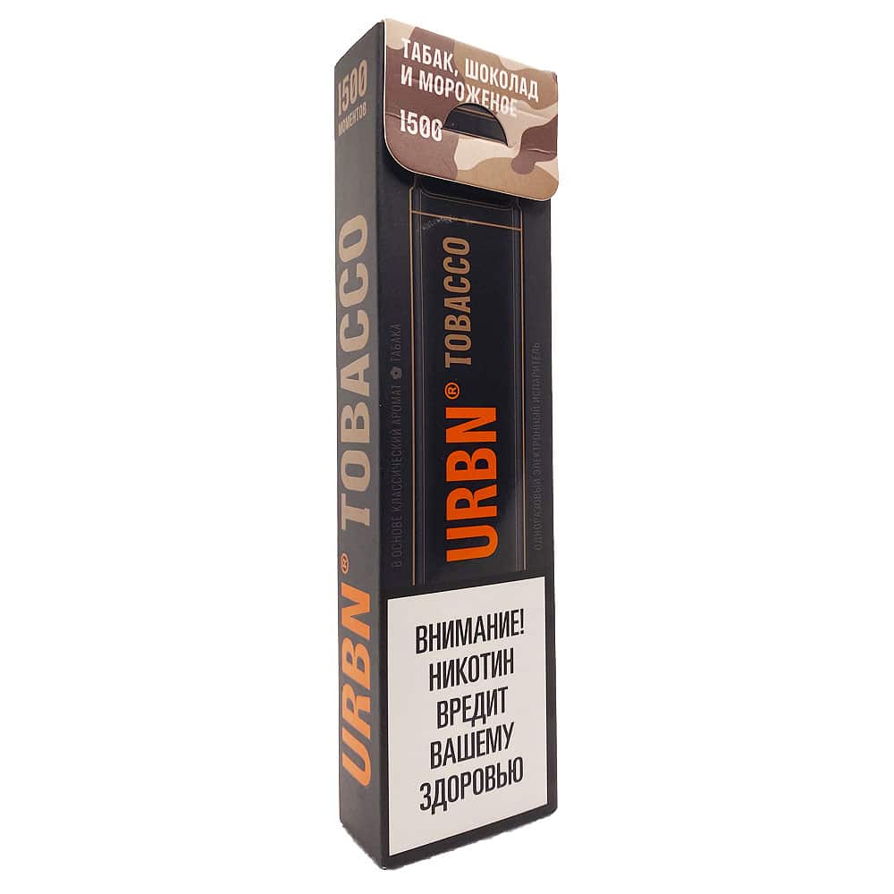 URBN Tobacco (табак, шоколад и мороженое) одноразовая электронная сигарета