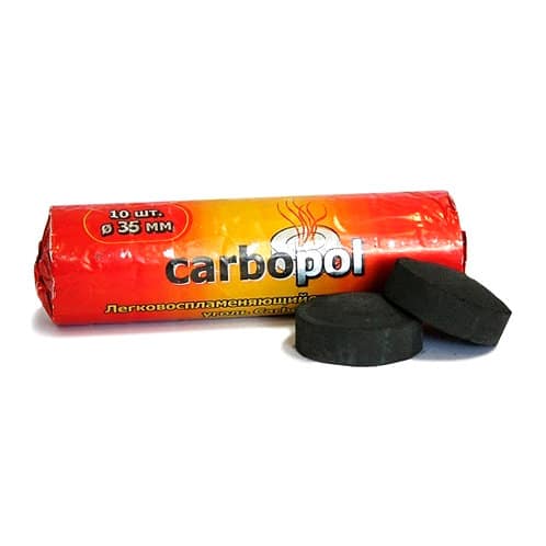 Carbopol 40мм/10шт уголь для кальяна