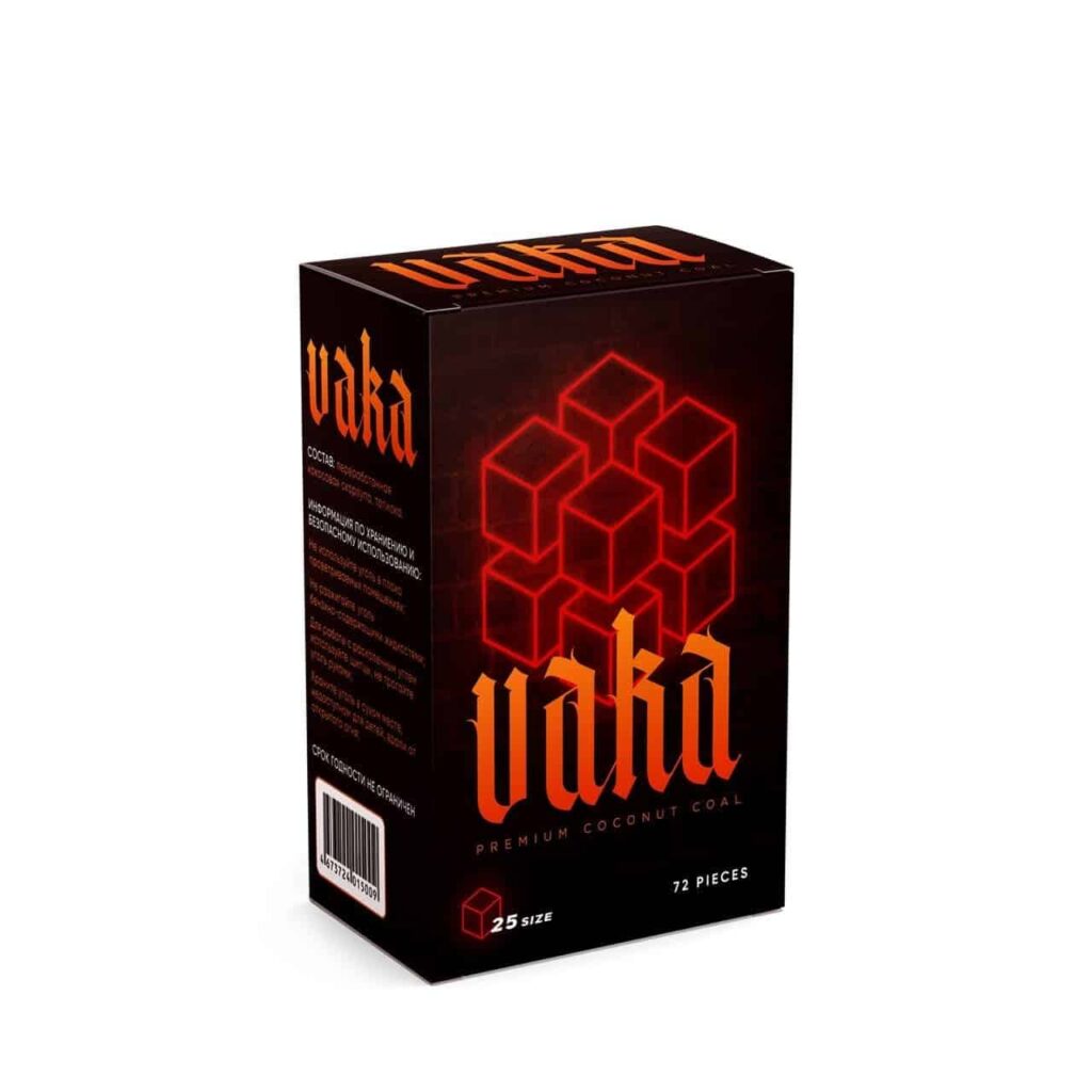 Vaka 25мм/72шт уголь для кальяна