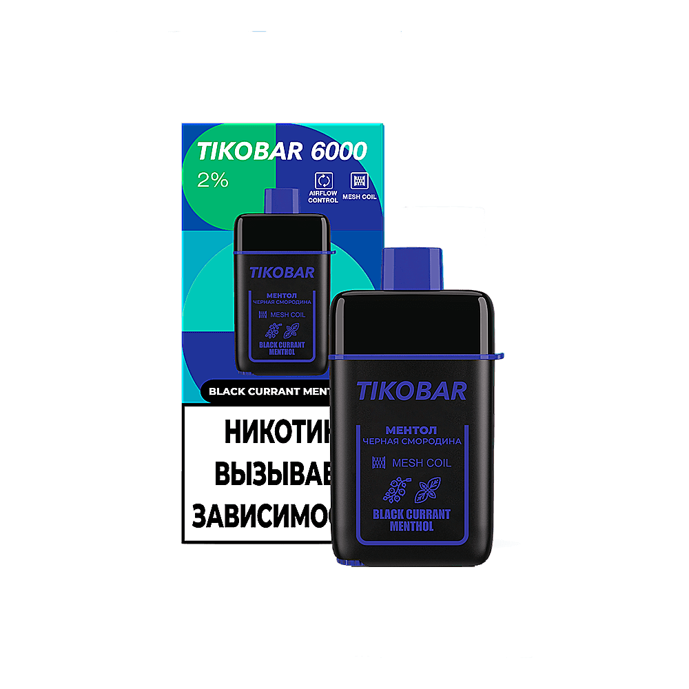 Tikobar 6000 (menthol/blackcurrant) M