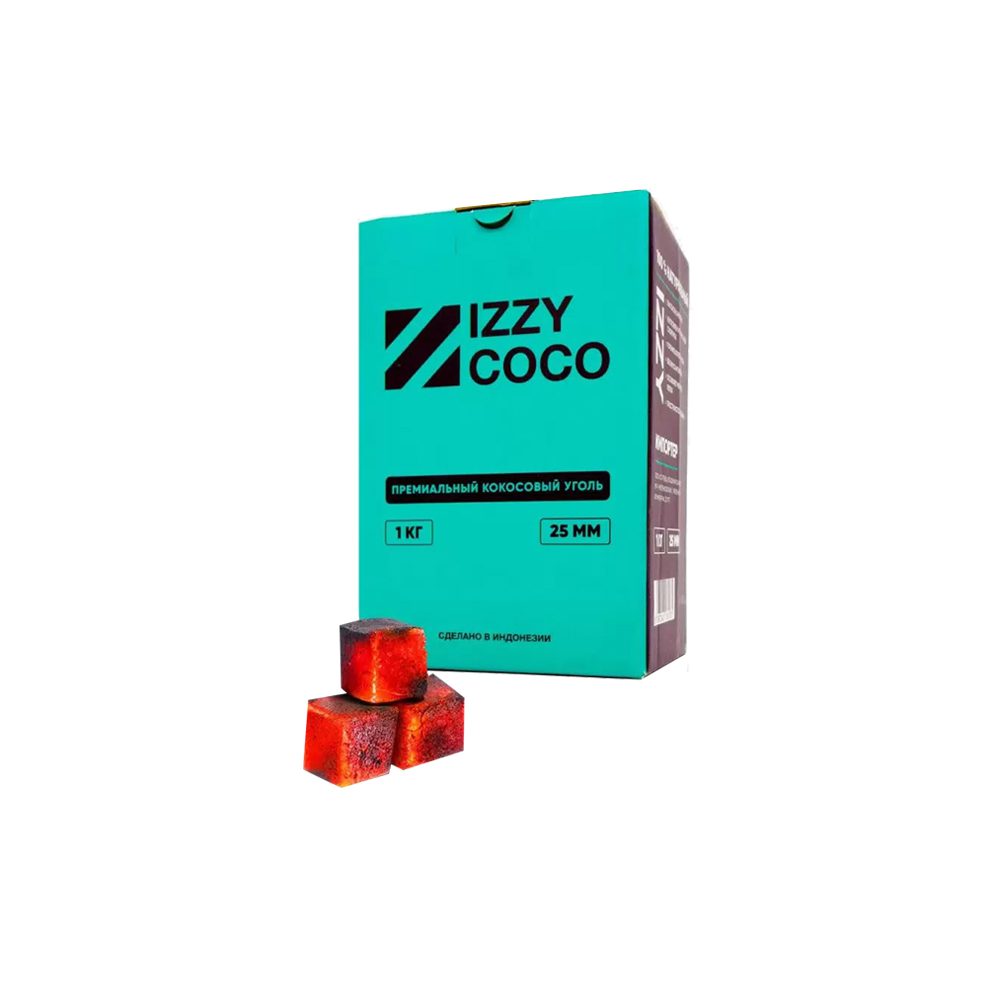 Izzy Coco 25мм/72шт уголь для кальяна